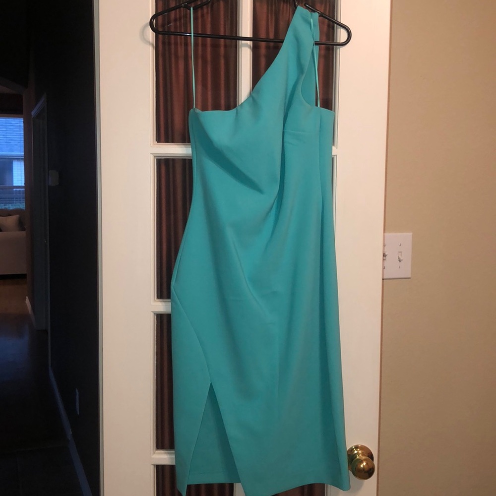 Turquoise One Shoulder Likely Dress Size 4